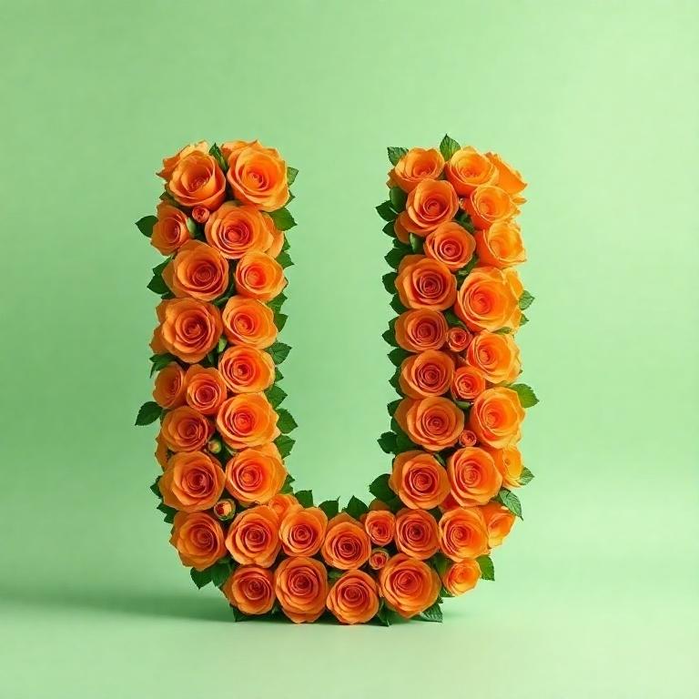 Orange roses — litera U