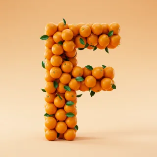 Oranges 2 — litera F (wariant 2)