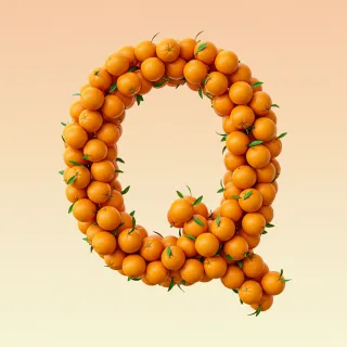 Oranges 2 — litera Q (wariant 2)