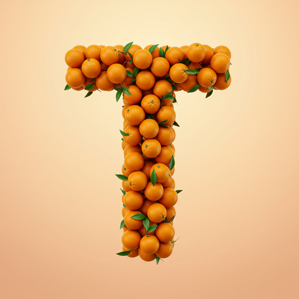 Oranges 2 — litera T (wariant 2)
