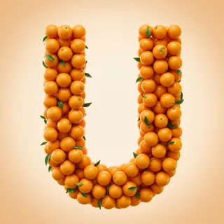 Oranges 2 — litera U (wariant 2)