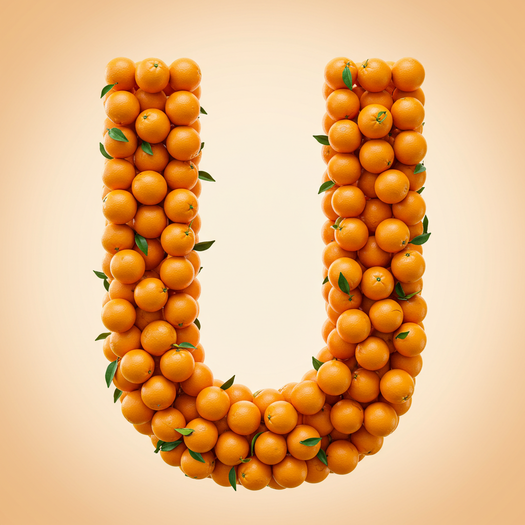 Oranges 2 — litera U (wariant 2)