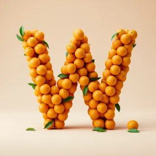 Oranges 2 — litera W (wariant 2)