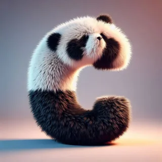 Panda bear 2 — litera C (wariant 2)