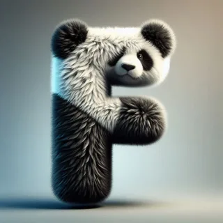 Panda bear 2 — litera F (wariant 2)