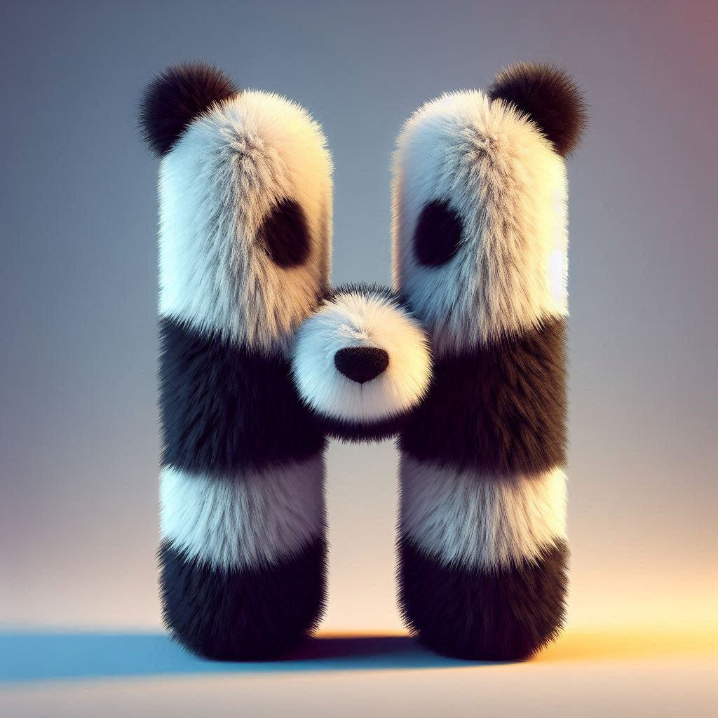 Panda bear 2 — litera H