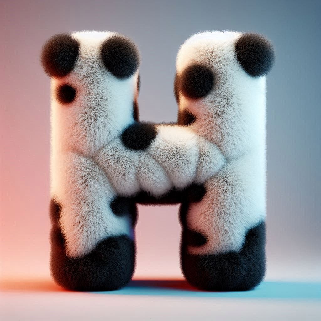 Panda bear 2 — litera H (wariant 2)