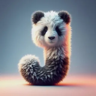 Panda bear 2 — litera J (wariant 2)