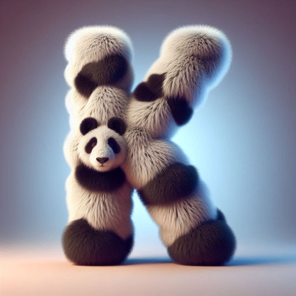 Panda bear 2 — litera K