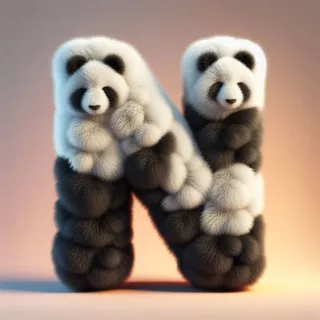 Panda bear 2 — litera N