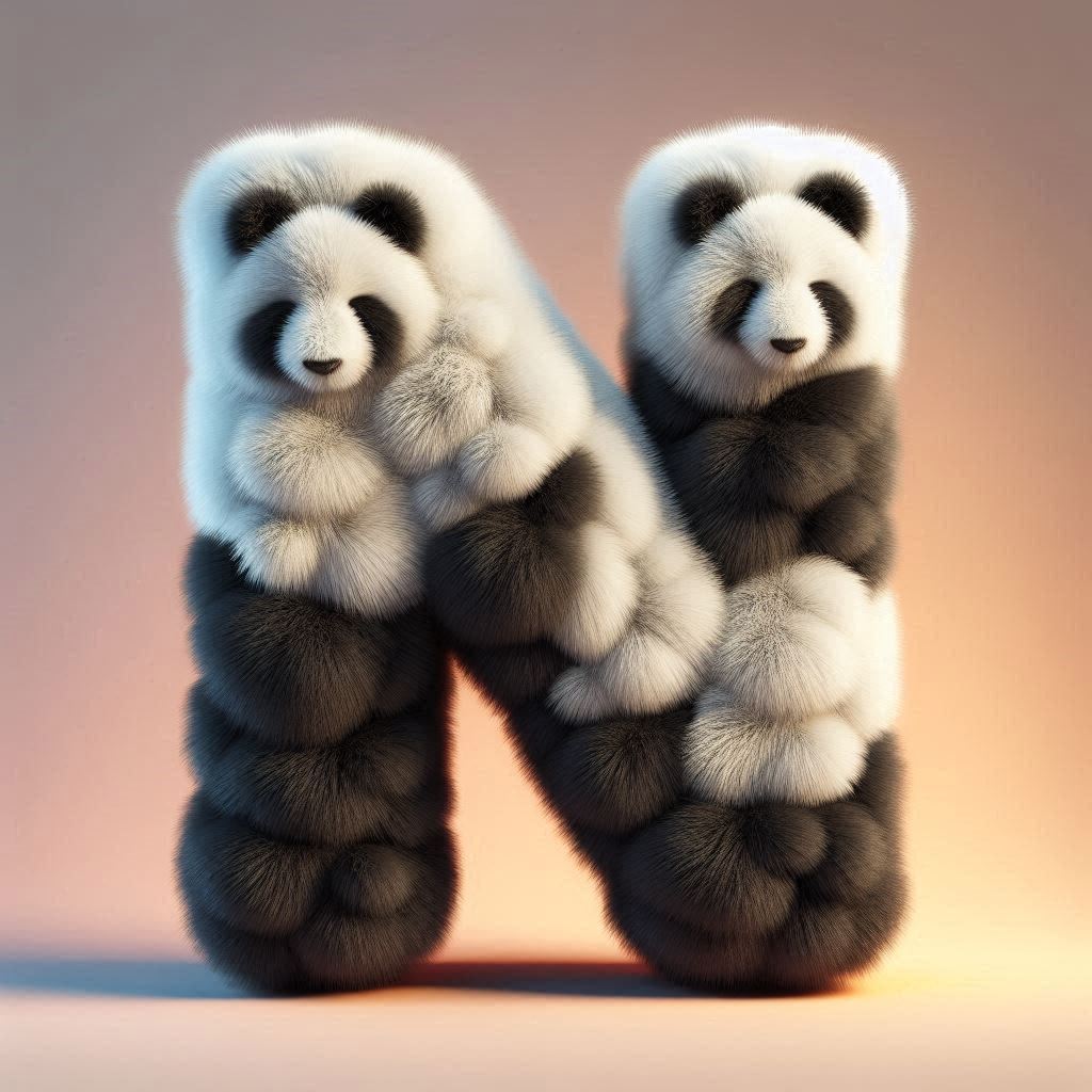 Panda bear 2 — litera N