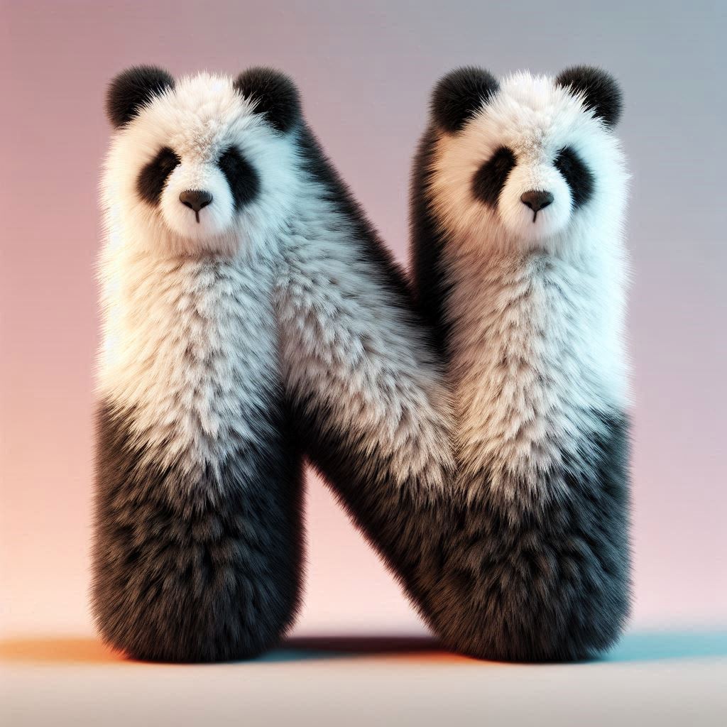 Panda bear 2 — litera N (wariant 2)
