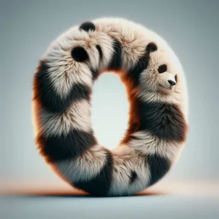 Panda bear 2 — litera O (wariant 2)