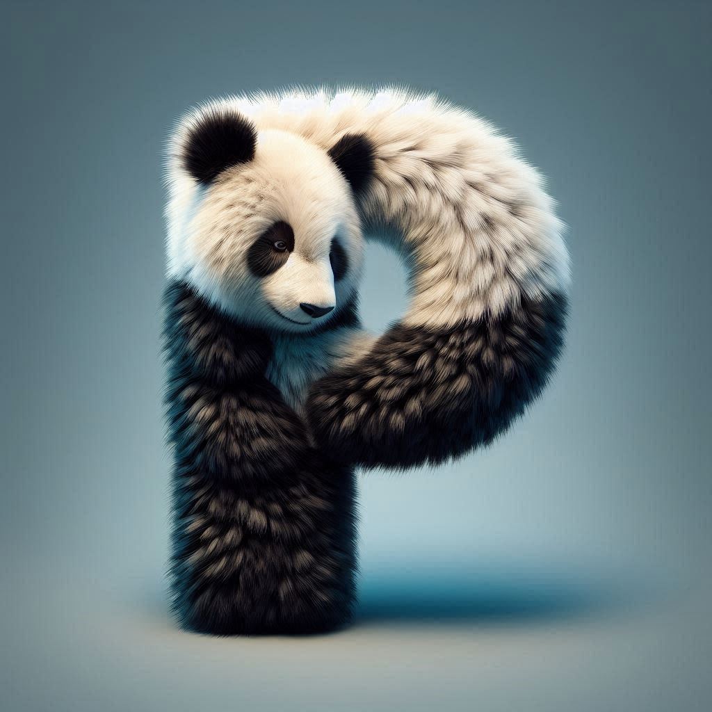 Panda bear 2 — litera P