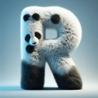 Panda bear 2 — litera R (wariant 2)