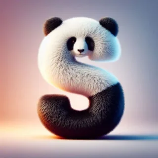 Panda bear 2 — litera S (wariant 2)