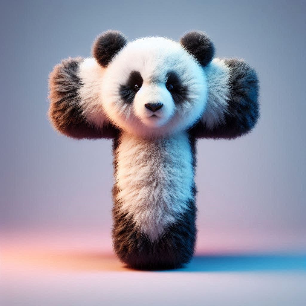 Panda bear 2 — litera T
