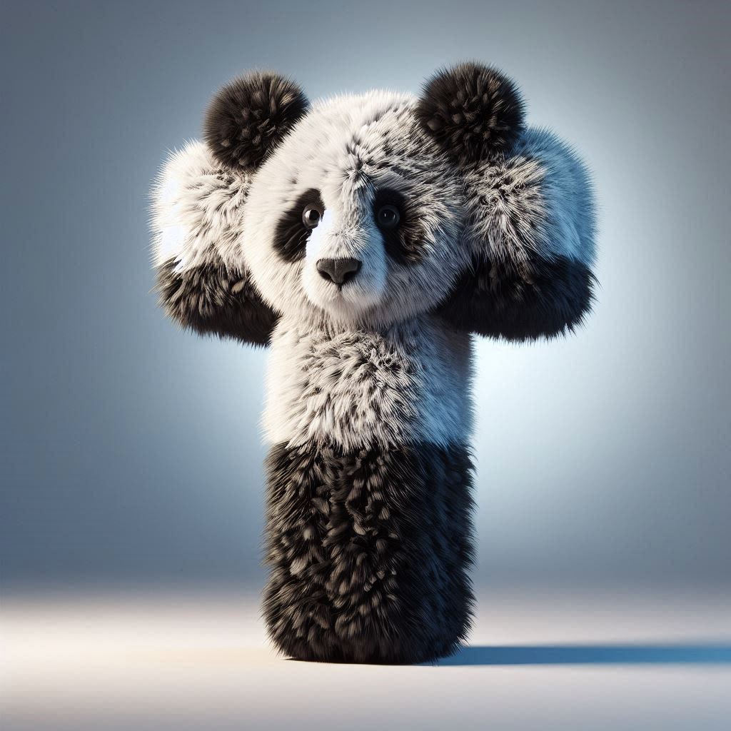 Panda bear 2 — litera T (wariant 2)
