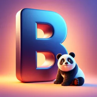 Panda bear — litera B
