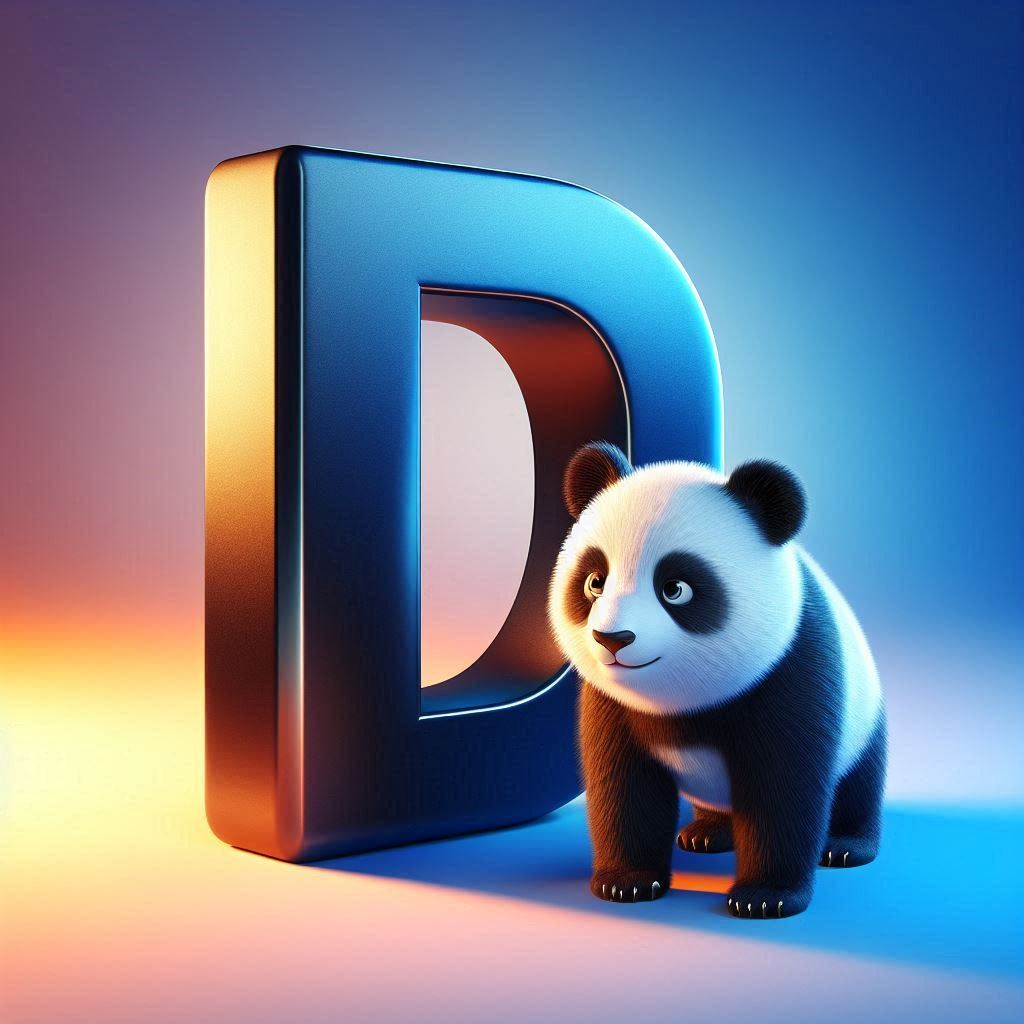 Panda bear — litera D