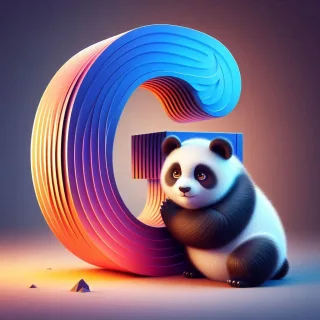 Panda bear — litera G