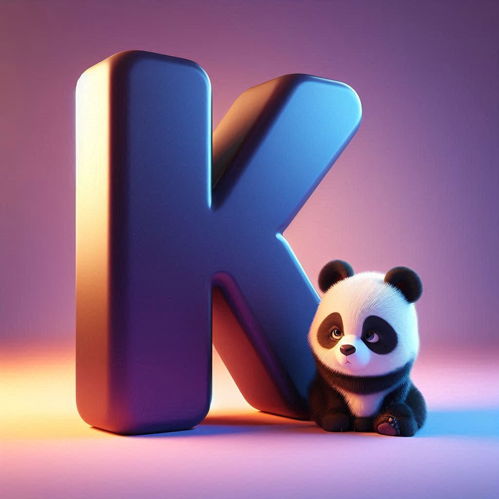 Panda bear — litera K