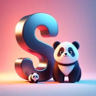 Panda bear — litera S