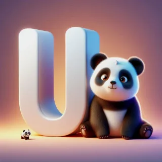 Panda bear — litera U