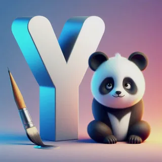 Panda bear — litera Y