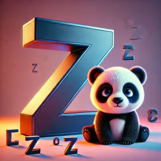 Panda bear — litera Z