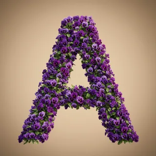 Pansies 3 — litera A (wariant 2)