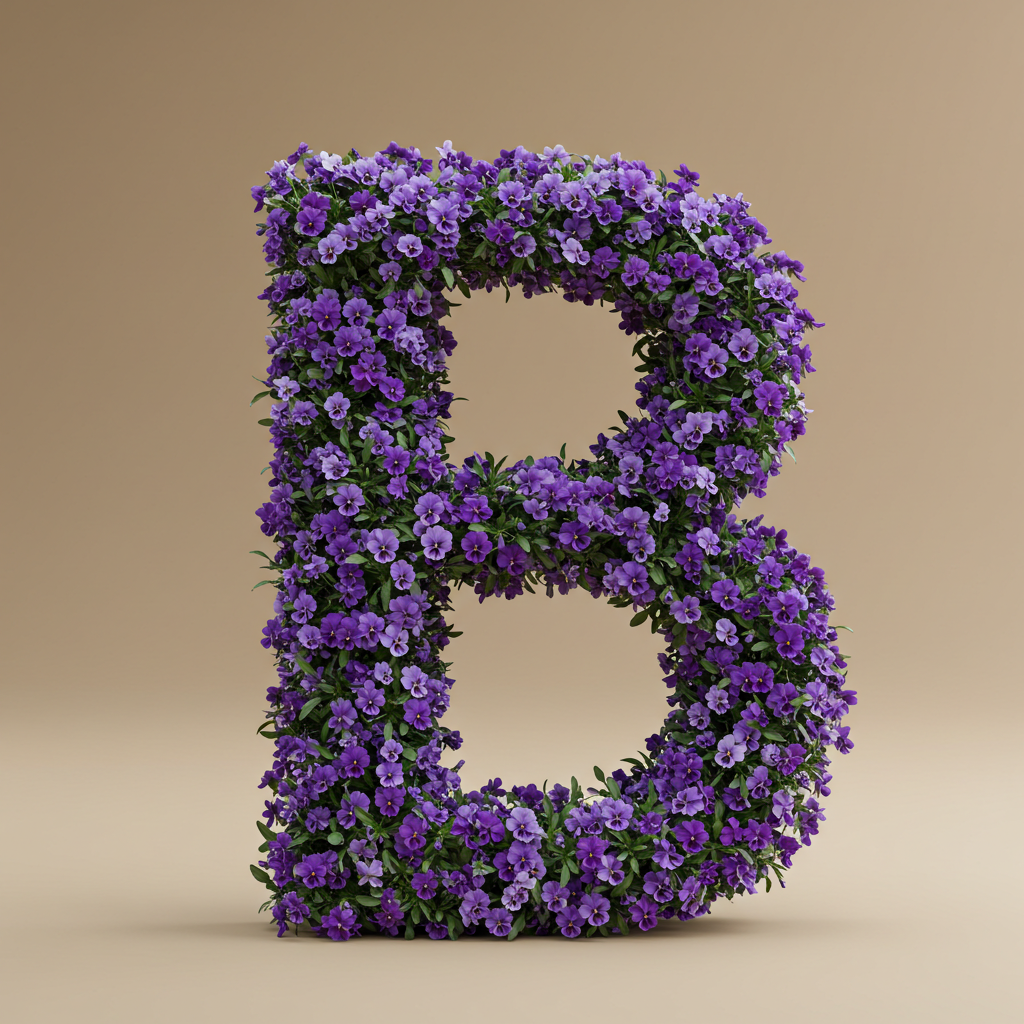Pansies 3 — litera B (wariant 2)
