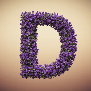 Pansies 3 — litera D (wariant 2)