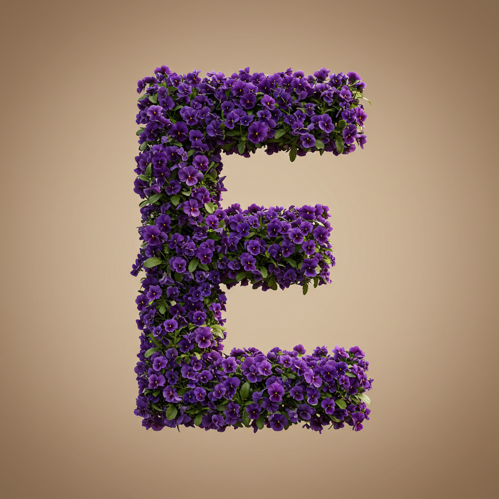 Pansies 3 — litera E