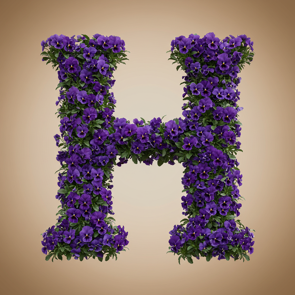 Pansies 3 — litera H