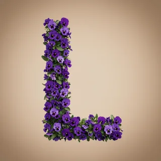 Pansies 3 — litera L (wariant 2)