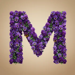 Pansies 3 — litera M
