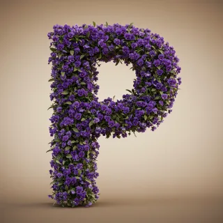 Pansies 3 — litera P (wariant 2)