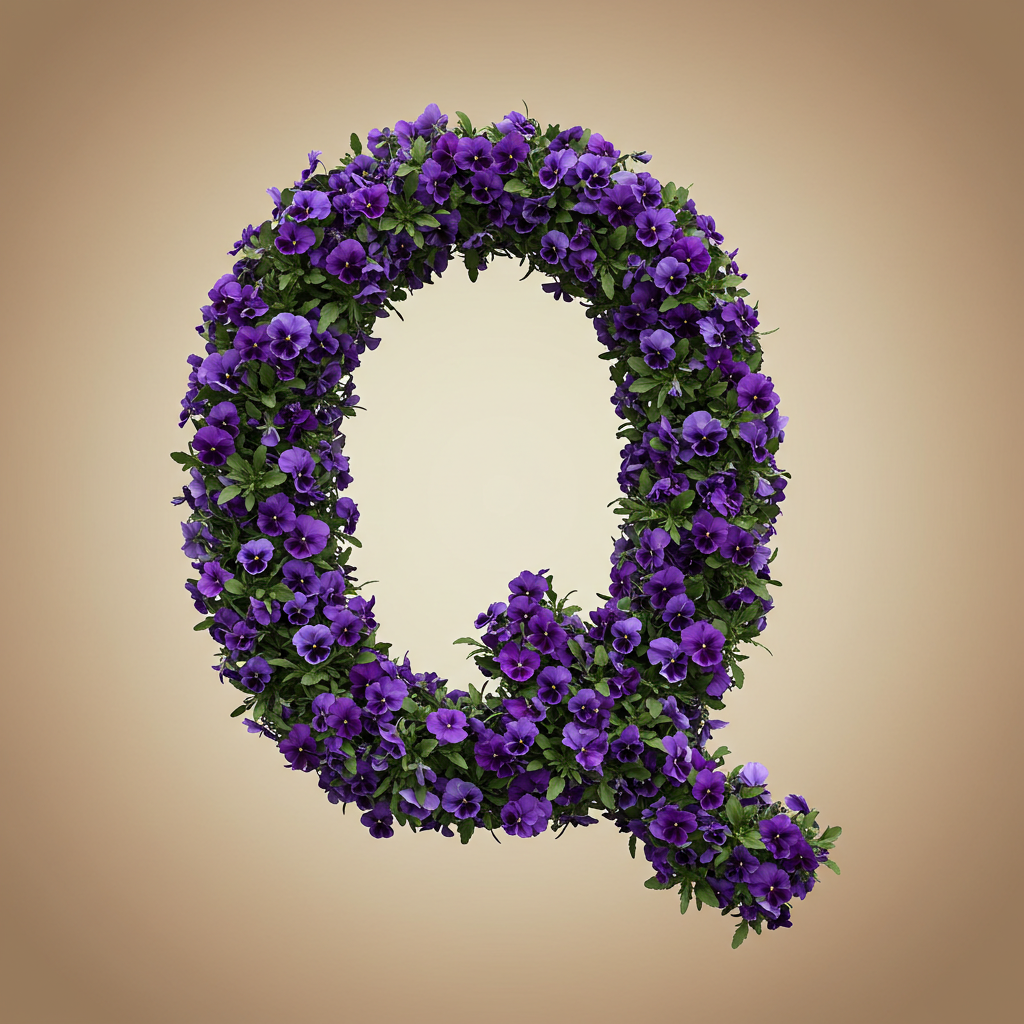 Pansies 3 — litera Q