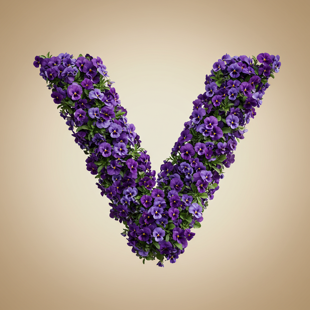 Pansies 3 — litera V