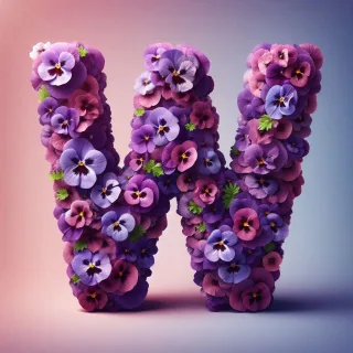 Pansies — litera W