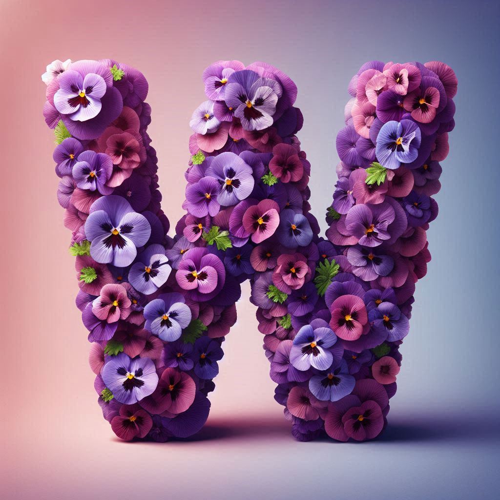 Pansies — litera W