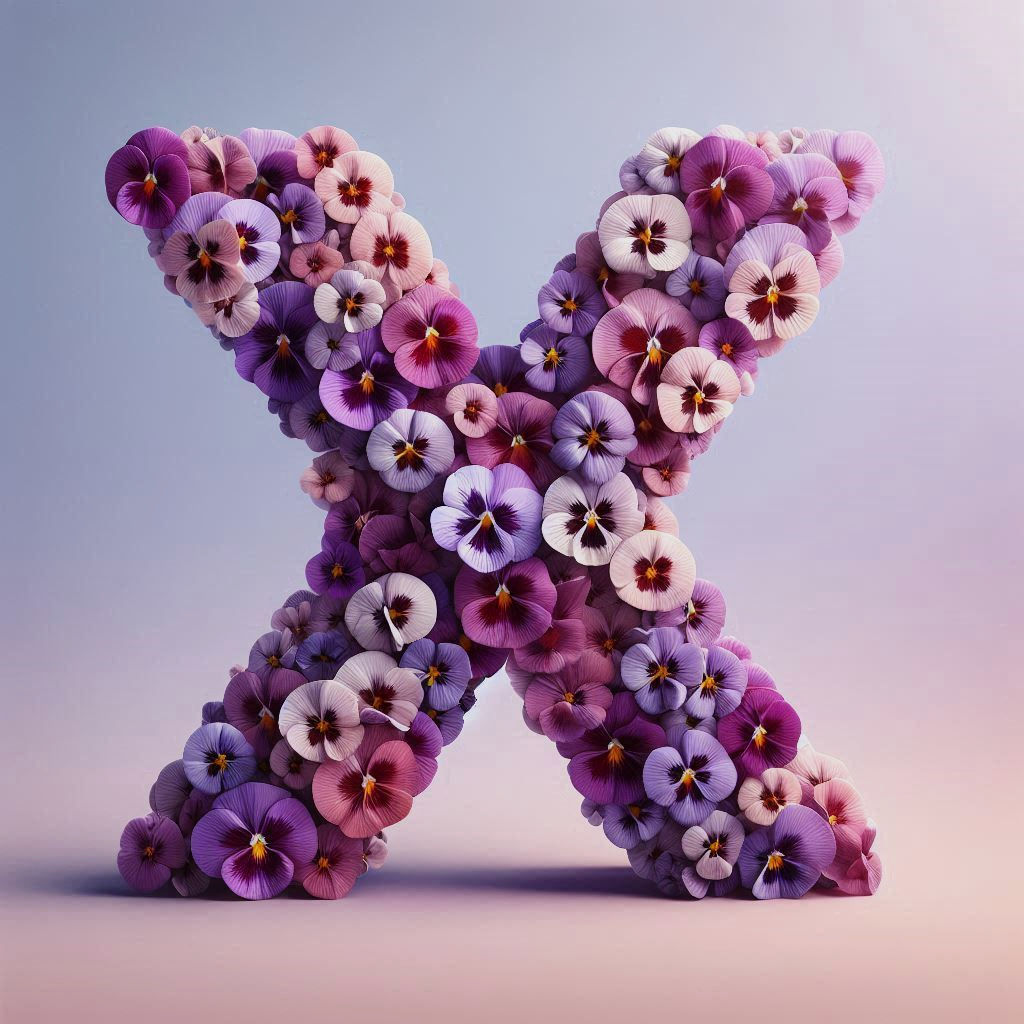 Pansies — litera X