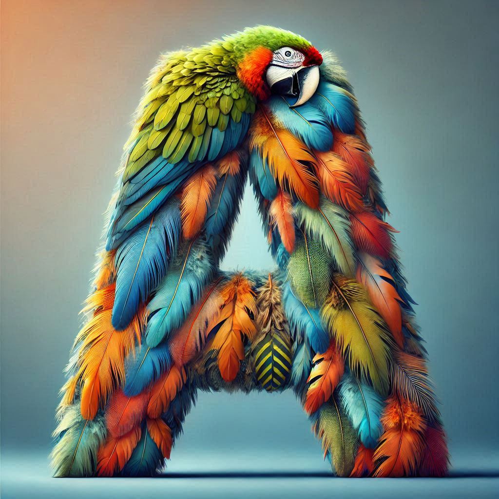 Parrot feathers — litera A