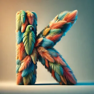 Parrot feathers — litera K