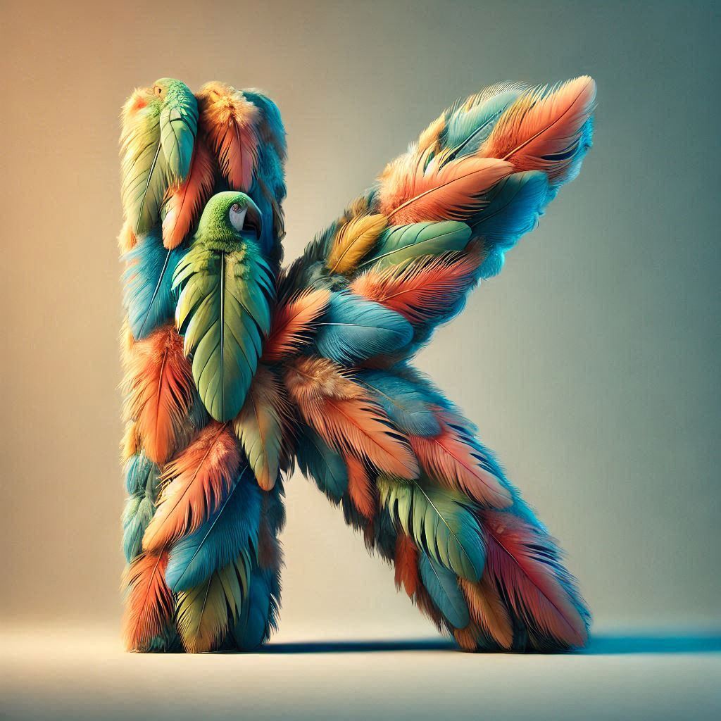 Parrot feathers — litera K