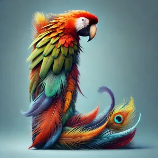 Parrot feathers — litera L (wariant 2)