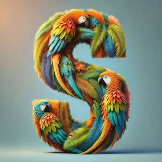 Parrot feathers — litera S