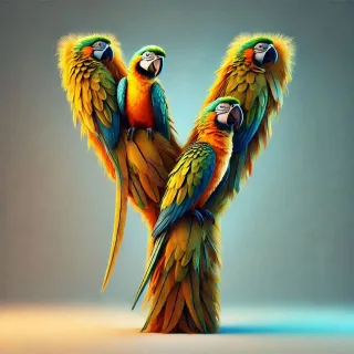 Parrot feathers — litera Y
