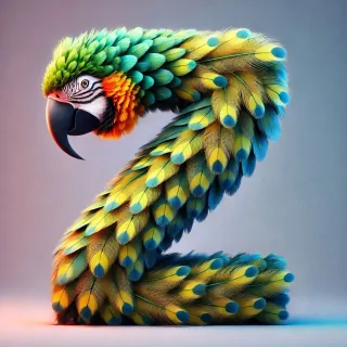 Parrot feathers — litera Z (wariant 2)